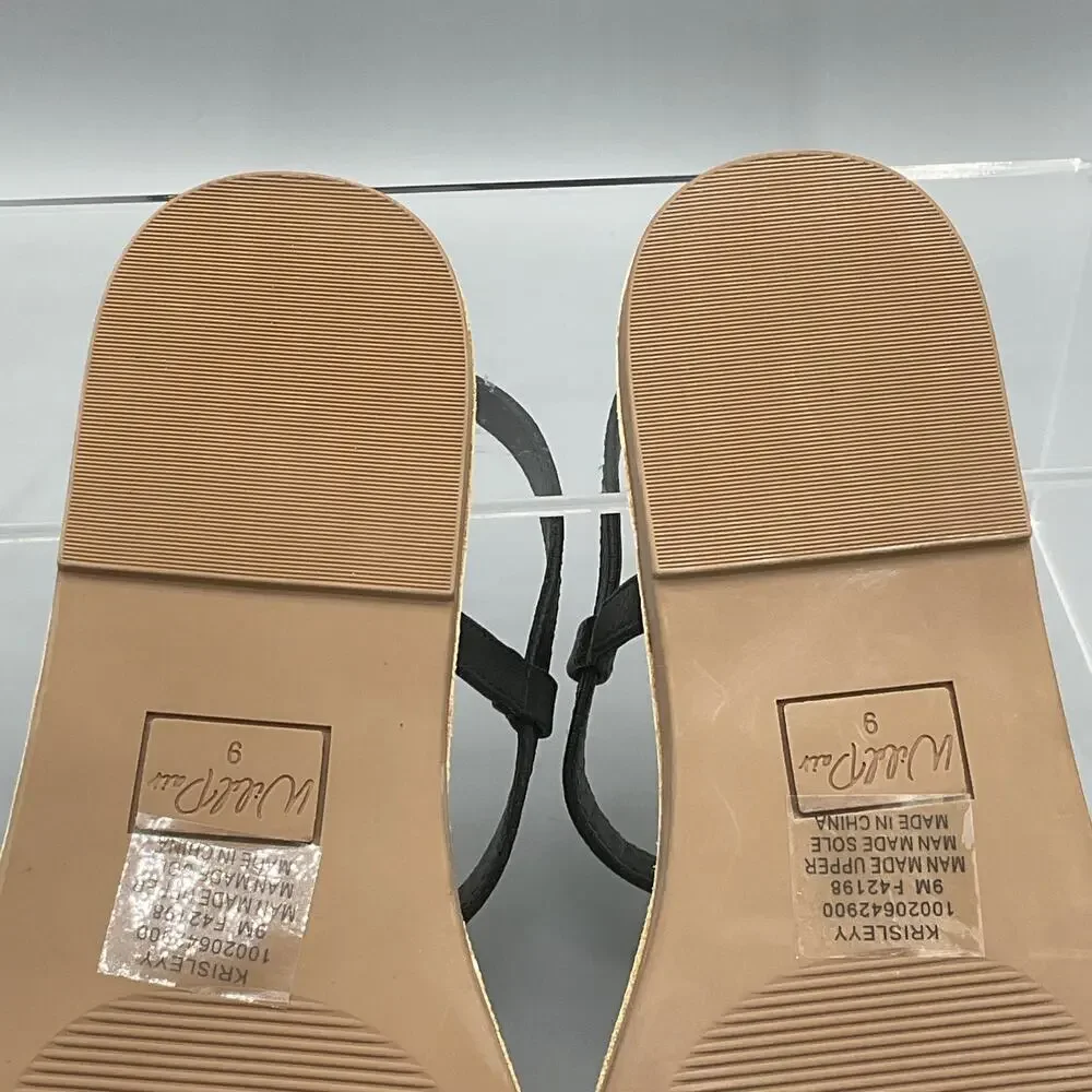 NEW Wild Pair Women’s Krisleyy Thong Sandals Black Size 9M